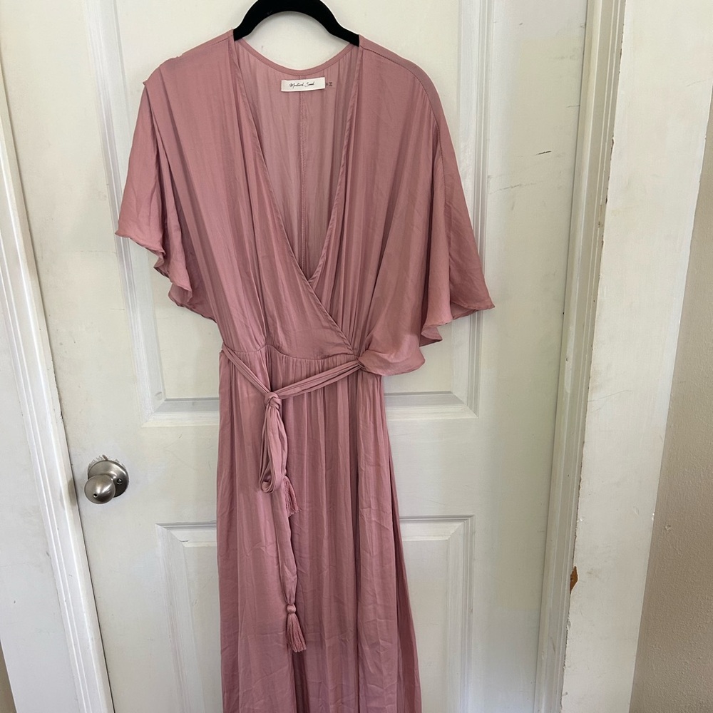 Mustard Seed dusty rose floor length dress
